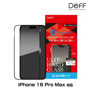iPhone16 Pro Max KXtB ULTRA HARD GLASS for ACtH[ 16 v }bNX   Deff 񂽂\tc[t