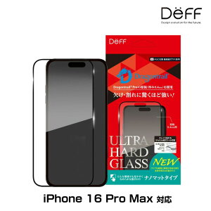 iPhone16 Pro Max KXtB ULTRA HARD GLASS for ACtH[ 16 v }bNX im}bg AGC Deff 񂽂\tc[t