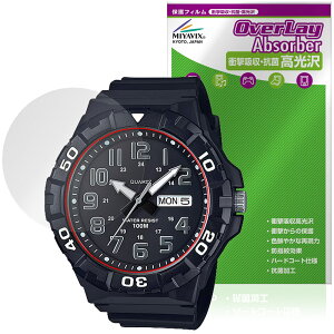 CASIO MRW-210HB / MRW-210H �V���[�Y �ی�t�B���� OverLay Absorber ������ for �J�V�I �r���v �Ռ��z�� ������ �n�[�h�R�[�g �R��