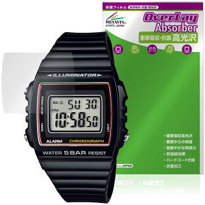 CASIO Collection STANDARD W-215H �V���[�Y �ی�t�B���� OverLay Absorber ������ for �J�V�I �r���v �Ռ��z�� �n�[�h�R�[�g �R��