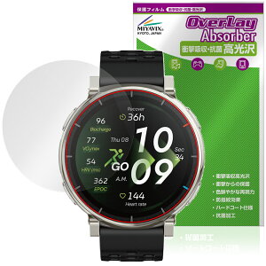 Amazfit Active 3 Premium �ی�t�B���� OverLay Absorber ������ for �A�}�Y�t�B�b�g �X�}�[�g�E�H�b�` �Ռ��z�� �n�[�h�R�[�g �R��