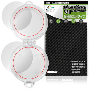 Adget Can-Badge �p�N���A�P�[�X �\ �w�� �ی�t�B���� OverLay 9H Brilliant for �f�W�^���ʃo�b�W 9H ���d�x ���� ������