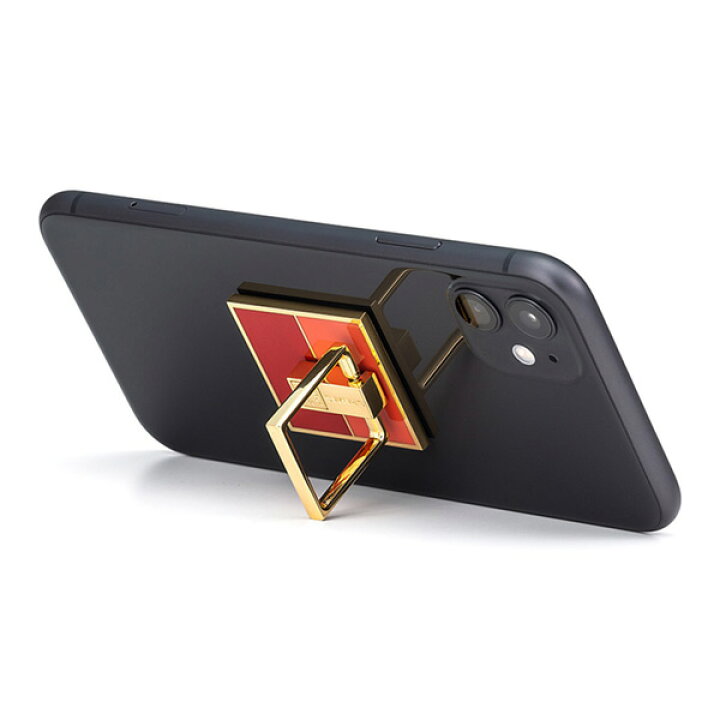 楽天市場 メディアリング スマホリング スクエア型 Gramas Mediaring For Smartphone Square Gsqmg Gn01 ホールドリング スマホアクセサリー グラマス ビザビ 楽天市場店