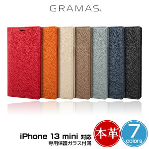 iPhone13 mini �蒠�^���U�[�P�[�X �{�v GRAMAS Shrunken-calf Leather Book Case for �A�C�t�H�� 13 �~�j �O���}�X �V�������P���J�[�t ��p�ی�K���X�t��