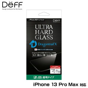 iPhone 13 Pro Max p ی KXtB ULTRA HARD GLASS ACtH 13 v}bNX NA  deff AGC DragonTrail X  0.55mm x8{