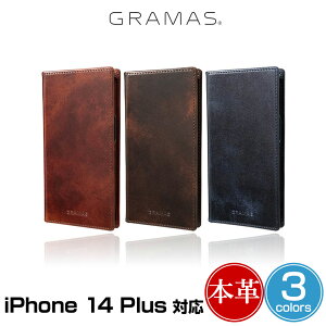 iPhone14 Plus �蒠�^���U�[�P�[�X GRAMAS G-FOLIO �~���[�W�A���J�[�t���U�[ �t�H���I�P�[�X for iPhone 14 �v���X �{�v