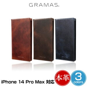iPhone14 Pro Max �蒠�^���U�[�P�[�X GRAMAS G-FOLIO �~���[�W�A���J�[�t���U�[ �t�H���I�P�[�X for iPhone 14 �v�� �}�b�N�X �{�v