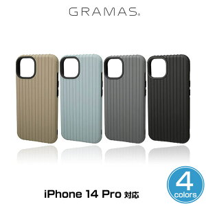 iPhone14 Pro �ϏՌ��P�[�X �w�ʃJ�o�[�^�C�v GRAMAS COLORS Rib �n�C�u���b�h�P�[�X for iPhone 14 �v�� MIL�K�i �J�[�h�|�P�b�g�t