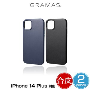 iPhone14 Plus �w�ʃJ�o�[�^�C�v �P�[�X GRAMAS COLORS Gravel PU���U�[�P�[�X iPhone 14 Plus ������v MagSafe�Ή� ���C�����X�[�d�Ή�