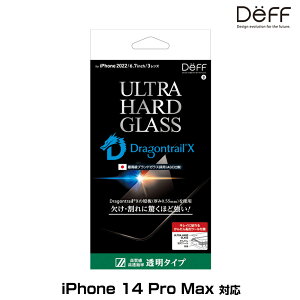 iPhone14 Pro Max p KXtB ULTRA HARD GLASS for iPhone 14 Pro Max   AGC DragonTrail X ̗p Deff 񂽂\tc[t