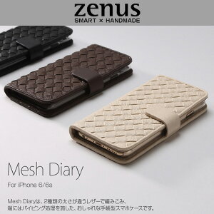 iPhone 6s/6 �p �P�[�X Zenus Mesh Diary �蒠�^ �_�C�A���[ ���^ ���J�� ���� �{�v �{�� �P�[�X ���U�[ IC�J�[�h �|�P�b�g �z���_�[ ���h���� �J�o�[ �W���P�b�g �܂肽���� ��܂� ��ʕی� �t���b