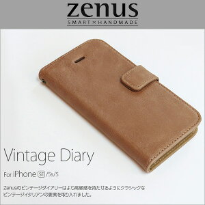 iPhone SE �p �P�[�X Zenus Vintage Diary for iPhone SE �k�o�b�N���U�[ �蒠�^ �P�[�X �J�o�[