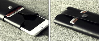 【送料無料】CharbonizeレザーウォレットタイプケースforiPhone6Plus(ブラック)プラス(5.5インチ)
