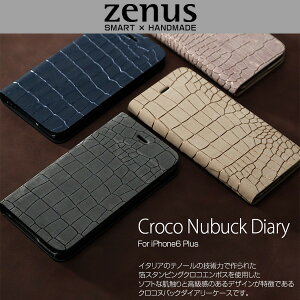 �p �P�[�XZenus Croco Nubuck Diary for iPhone 6s Plus / iPhone 6 Plus iPhone 6s Plus / iPhone 6 Plus�P�[�X �蒠�^iPhone 6s Plus / iPhone 6 Plus�P�[�X �蒠�^