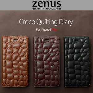 iPhone 6s Plus / iPhone 6 Plus �p �P�[�XZenus Croco Quilting Diary for iPhone 6s Plus / iPhone 6 PlusiPhone 6s Plus / iPhone 6 Plus�P�[�X �蒠�^iPhone 6s Plus / iPhone 6 Plus�P�[�X �蒠�^