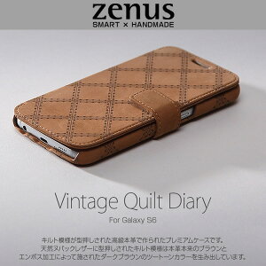 Galaxy S6 SC-05G �p �P�[�XZenus �[�k�X Vintage Quilt Diary for Galaxy S6 SC-05G �蒠�^ �蒠�P�[�X �蒠�^�C�vSC05G Z5986GS6