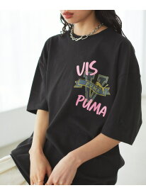 【PUMA】VIS別注 オリジナルロゴオーバーサイズTシャツ VIS ビス トップス カットソー・Tシャツ ブラック ホワイト【先行予約】*【送料無料】[Rakuten Fashion]