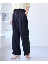 【新色追加】【美easy】リネンライクワンタックワイドスラックスパンツ【接触冷感/洗える】 VIS ビス パンツ スラックス・ドレスパンツ ブラック ブルー カーキグリーン ベージュ グレー オレンジ ネイビー イエロー【先行予約】*【送料無料】[Rakuten Fashion]