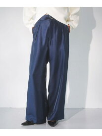 【SALE／60%OFF】【洗える】シャイニーワンタックワイドパンツ VIS ビス パンツ その他のパンツ ネイビー ブラウン【RBA_E】[Rakuten Fashion]