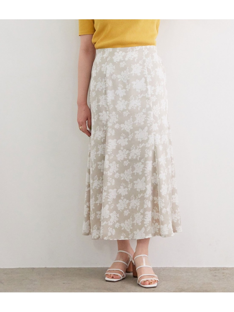 ViS レディース スカート ビス オンラインショップ SALE 70%OFF 単色花柄サテンマーメイドスカート Rakuten Fashion 迅速な対応で商品をお届け致します ブラウン スカートその他 ブルー ベージュ RBA_E