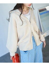 【SALE／20%OFF】Wジップニットブルゾンカーディガン VIS ビス トップス カーディガン ホワイト ネイビー オレンジ【RBA_E】【送料無料】[Rakuten Fashion]