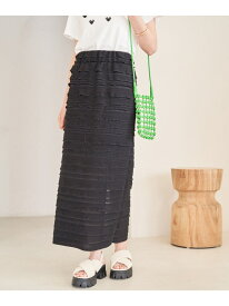 【SALE／60%OFF】【選べる着丈】フリンジカットロングスカート【洗える】 VIS ビス スカート その他のスカート ブラック ホワイト グレー【RBA_E】[Rakuten Fashion]