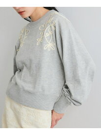【SALE／50%OFF】リーフコード刺繍ニットプルオーバー VIS ビス トップス ニット ホワイト グレー ネイビー【RBA_E】[Rakuten Fashion]