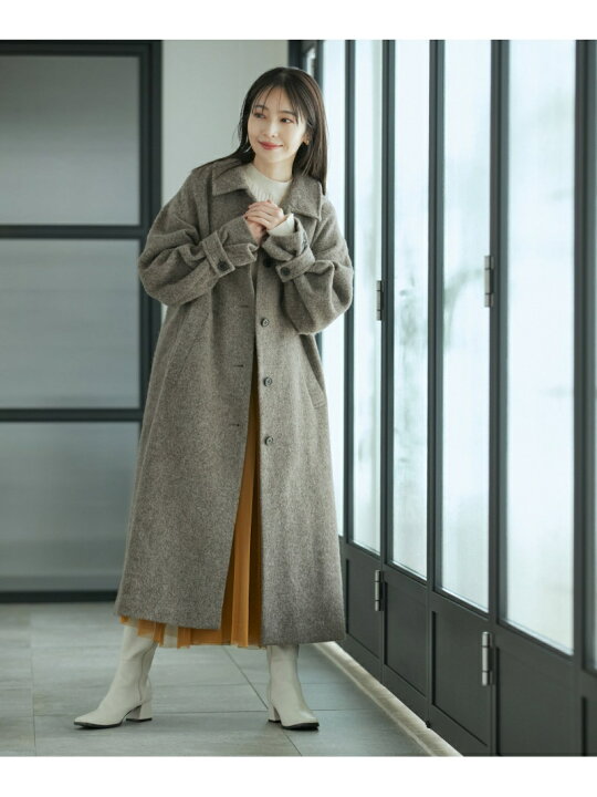 楽天市場】【SALE／30%OFF】【静電気防止裏地】衿2WAYウール混ロング  