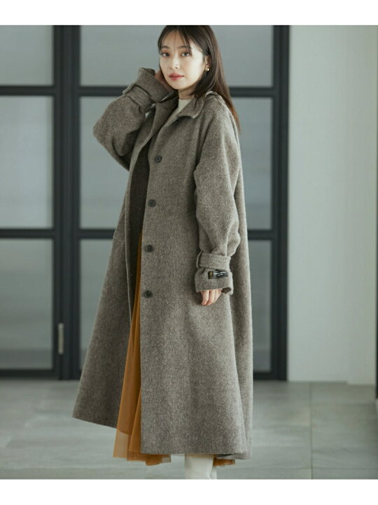 楽天市場】【SALE／30%OFF】【静電気防止裏地】衿2WAYウール混ロング  