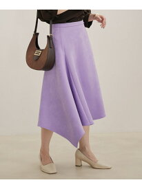 【SALE／80%OFF】エコスエードアシンメトリーフレアスカート【sustainable】 VIS ビス スカート その他のスカート パープル ブラウン ホワイト【RBA_E】[Rakuten Fashion]