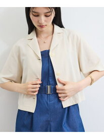 【SALE／20%OFF】開襟リネンライクシャツ VIS ビス トップス シャツ・ブラウス ベージュ ブラウン カーキグリーン【RBA_E】[Rakuten Fashion]
