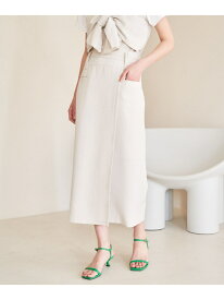 【SALE／50%OFF】美easyラップ風リボンベルトスカート VIS ビス スカート その他のスカート ホワイト グレー ピンク ブラウン グリーン【RBA_E】[Rakuten Fashion]