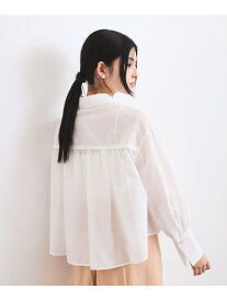 【SALE／50%OFF】【防シワ/接触冷感/洗える】ボリュームスリーブショート丈シアーシャツ VIS ビス トップス シャツ・ブラウス ブルー ホワイト オレンジ【RBA_E】[Rakuten Fashion]