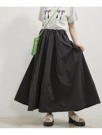 【WEB限定】裾切り替えギャザースカート VIS ビス スカート その他のスカート ブラック ホワイト ブルー イエロー【先行予約】*【送料無料】[Rakuten Fashion]
