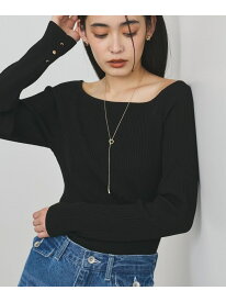 【SALE／30%OFF】ワイドスクエアネックニット VIS ビス トップス ニット グリーン ホワイト ブラック【RBA_E】[Rakuten Fashion]