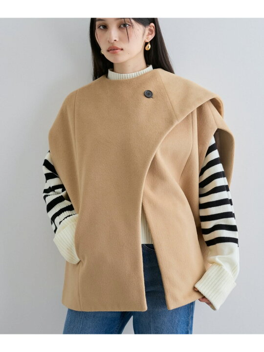 楽天市場】【SALE／40%OFF】マフラーみたいに巻けるポンチョベスト VIS  