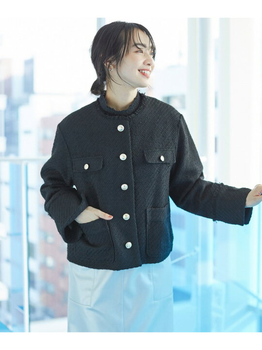 楽天市場】【SALE／40%OFF】【WEB限定】金釦フリンジツイード 