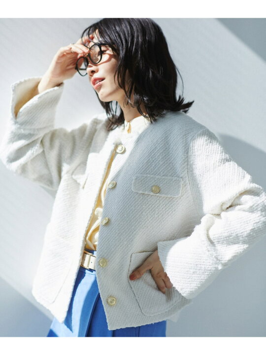 楽天市場】【SALE／40%OFF】【WEB限定】金釦フリンジツイード 