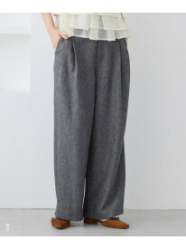 【SALE／50%OFF】ツイード2タックワイドパンツ VIS ビス パンツ その他のパンツ グレー ブラウン【RBA_E】[Rakuten Fashion]