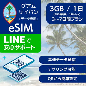 OA TCp eSIMf[^py 3GB gp 128kbpsz 3 4 5 7 fC[ v Docomo Ki vyChSIM e-SIM Guam Saipan TCp s  f[^ [~O