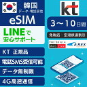 【010 電話番号付き】 即日送付 KT 正規品 韓国 eSIM 3日間 4日間 5日間 7日間 10日間 【AREX 空港鉄道 リムジンバス 割引特典】ウェイティング 順番待ち システム サービス 利用可能 飲食店 カフェ お店の予約 韓国旅行 高速 4G LTE データ無制限 土日可