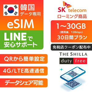 yƐœXN[| zzz؍ eSIM SKeR p 30ԃv y1GB`30GB gp 128kbpszvyChSIM e-SIM ؍s  4G LTE f[^ y C^[lbg sk telecom eSIMf[^p SI