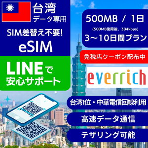 yƐœXN[|zzzp eSIMf[^p y 500MB gp 384kbpsz3 5 7 10 fC[ v ؓdM Chunghwa Telecom Ki vyChSIM e-SIM ps ʐM f[^ 