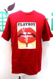 【中古】PLAYBOY プレイボーイ × エヴリスEVRIS プリント 半袖Tシャツ F