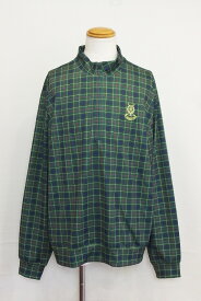 【中古】St Andrews Links　チェック柄　ジャケット　ゴルフウェア メンズ XL グリーン系