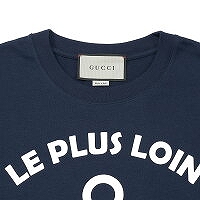 GUCCI グッチ Tシャツ　アンカー　LE PLUS LOIN メンズ S 565806-XJB23-4684 ネイビー |  Vision【ビジョン楽天市場店】