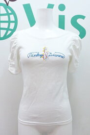 【中古】Pinky&Dianne ピンキー＆ダイアン Jeans ロゴプリント 半袖Tシャツ 38 白