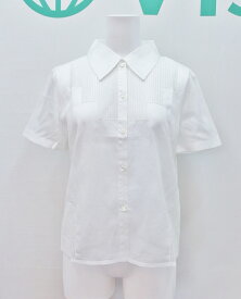 【中古】CHANEL シャネル 半袖デザインシャツ　シースルー　*ワキに薄シミ 40 白