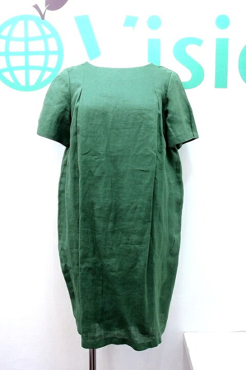 楽天市場 Urban Research アーバンリサーチ リネン100 バックタック 半袖ワンピース グリーン Vision ビジョン楽天市場店