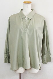 【中古】jeunne garcon　コットン　八分袖　オーバーシャツ　袖口リボン M ok4414194077
